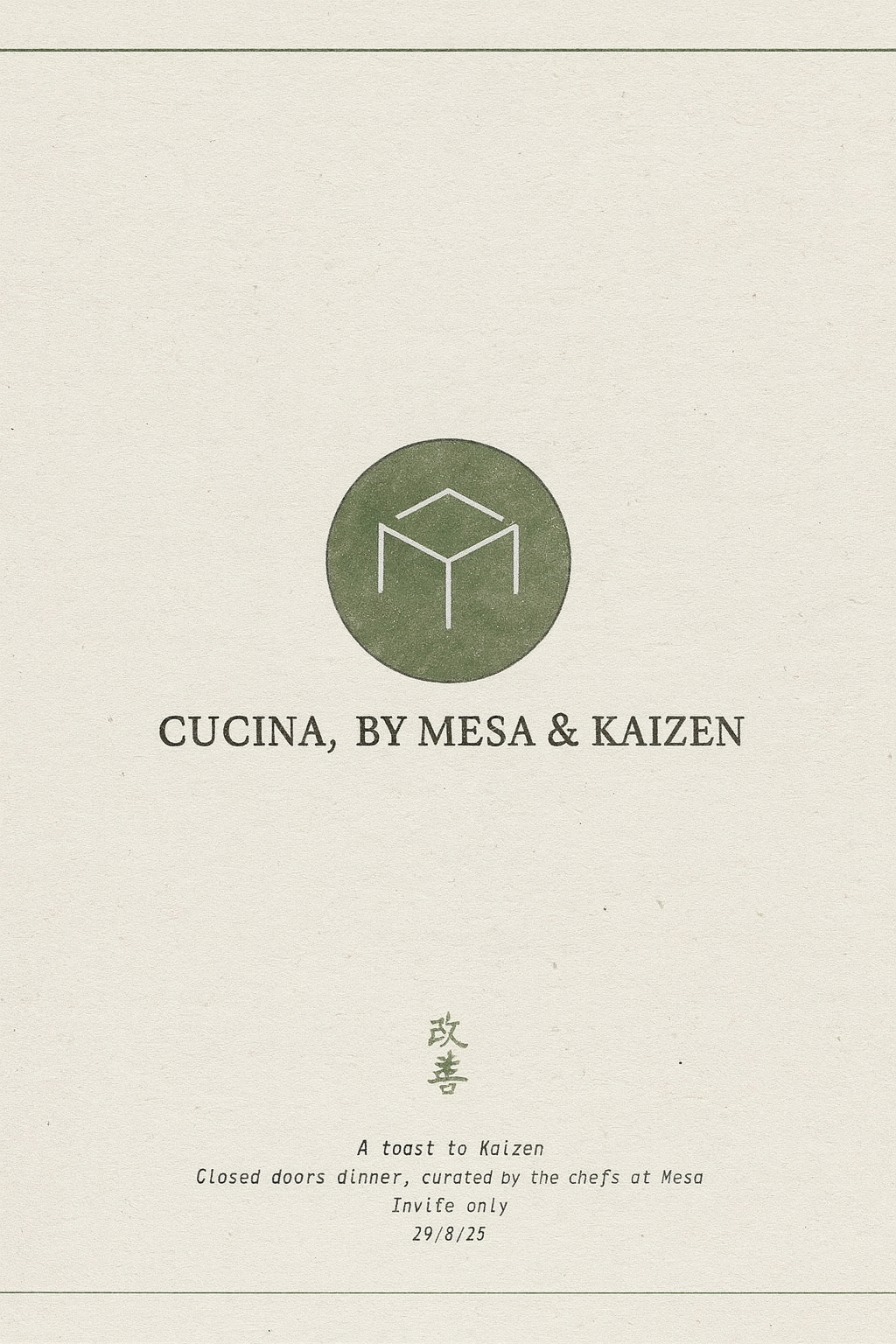 CUCINA, BY MESA & KAIZEN